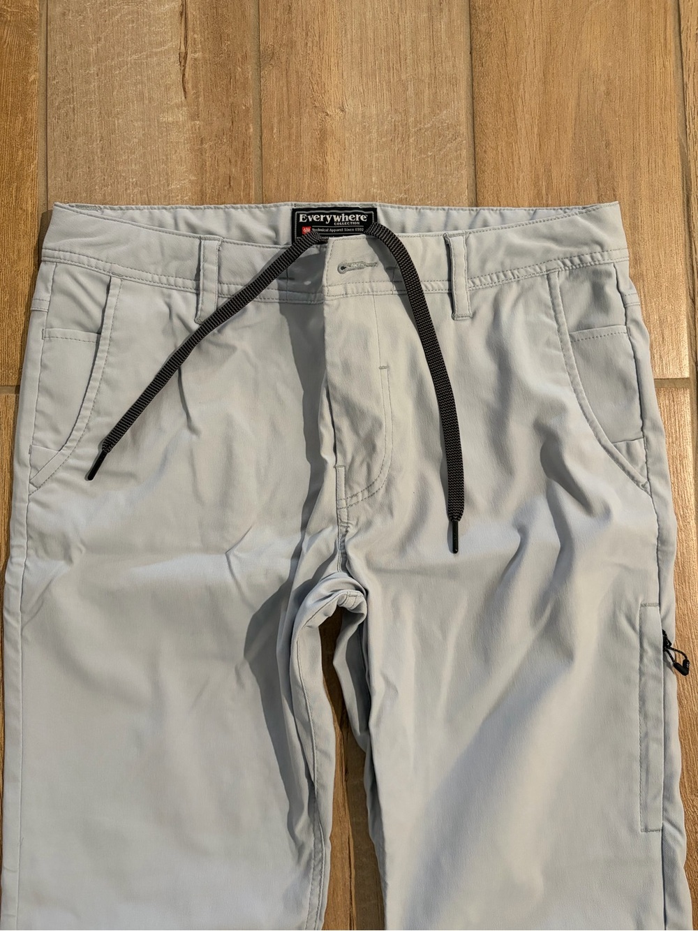 686 Men’s Everywhere Pants - Slim 32x32 Light Blue Drawstring Chinos - Picture 4 of 5